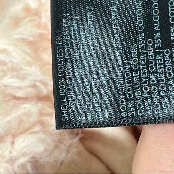 BDG URBAN OUTFITTERS‎ TEDDY FAUX FUR CROP HOODIE JACKET M PINK PREOWNED - Picture 6 of 12